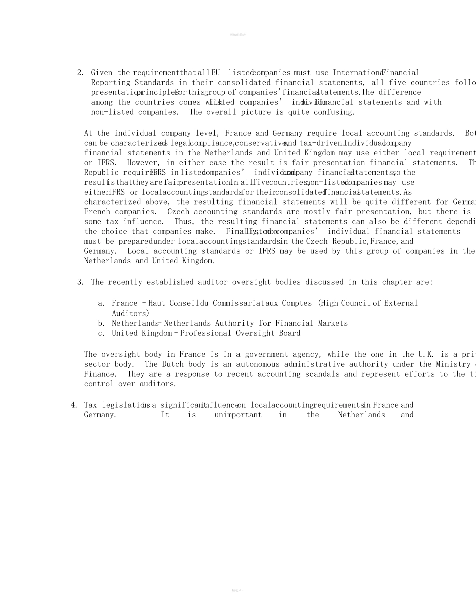 国际会计第七版课后答案(第三章)_第2页