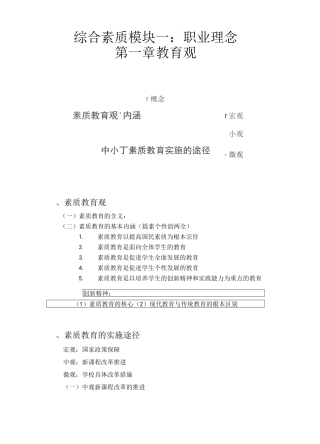 综合素质知识点整理