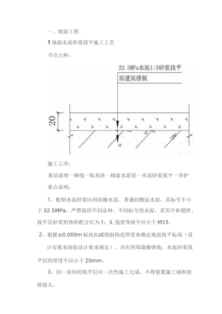 地面、墙柱面装饰工程施工工艺