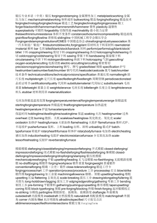 锻压专业术语(中英)