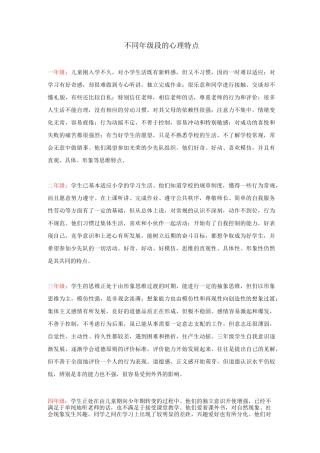 (完整版)不同年龄阶段学生的心理特点