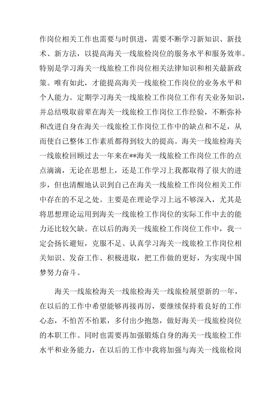 海关个人工作总结_第2页