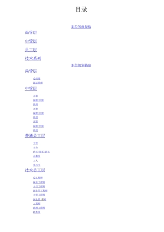 公司职位等级体系 