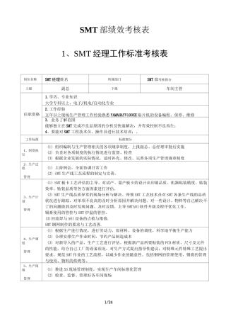 SMT部绩效考核表