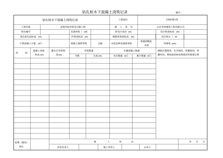 桩基施工记录表_第2页