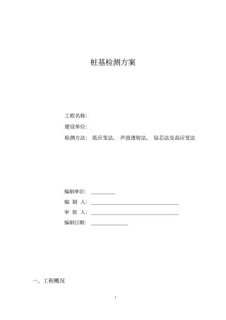 桩基检测方案低应变、超声波、钻芯及高应变法2