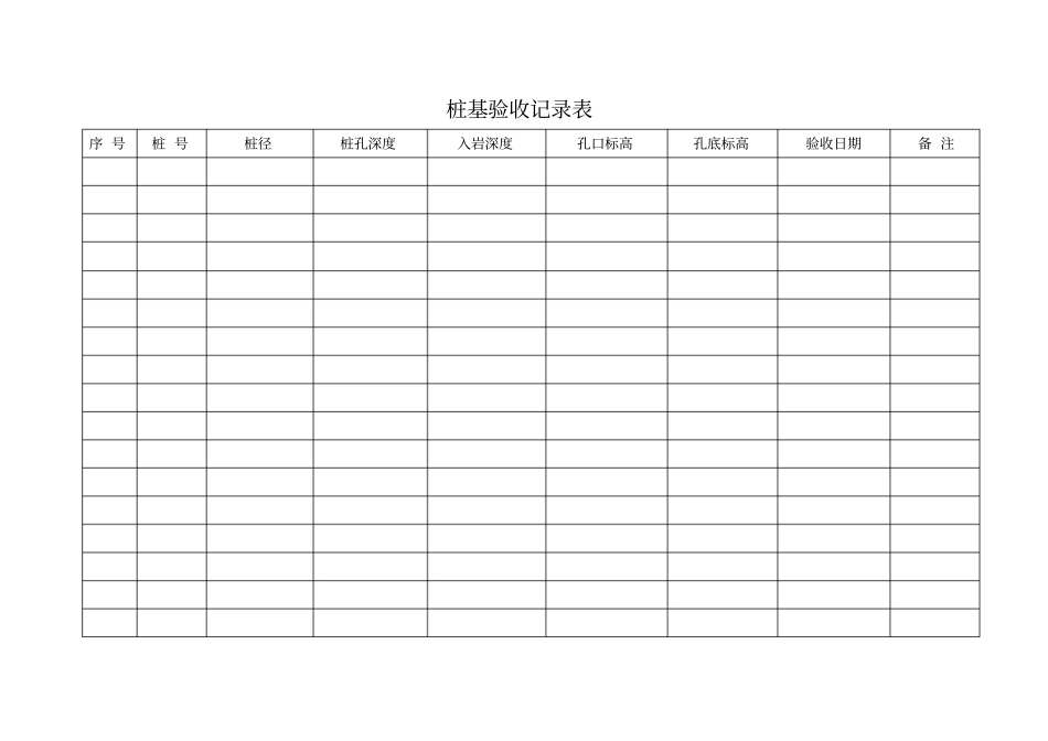 桩基验收记录表_第1页