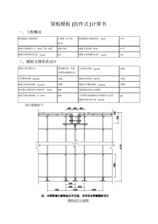 梁模板支撑体系