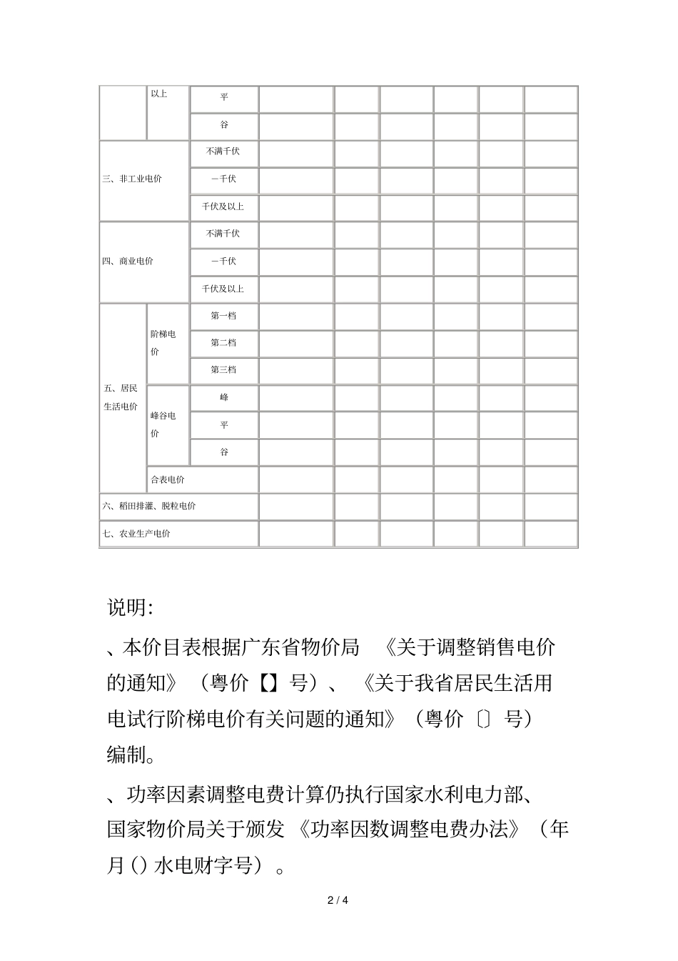 梅州电价价目表_第2页