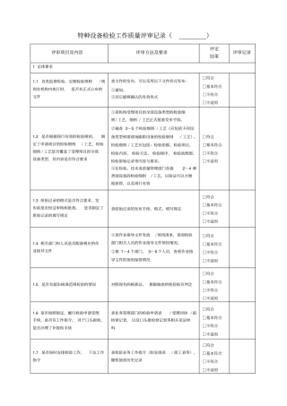 检验工作质量审查记录0601