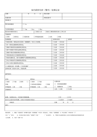 检验科室内质控失控处理记录表