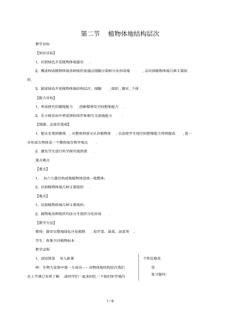植物体的结构层次张明峰