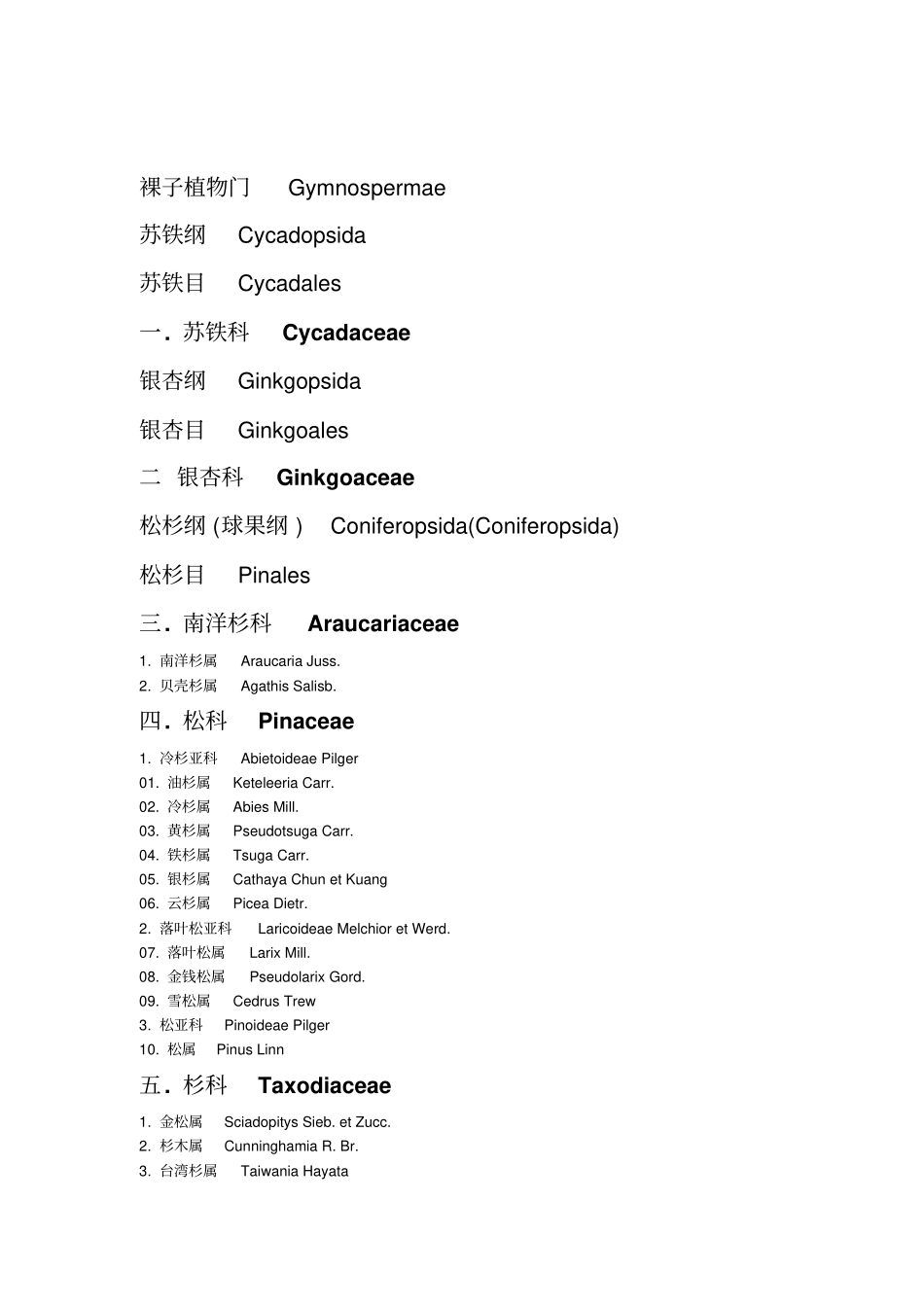 植物分类科属拉丁文重点讲义资料_第3页