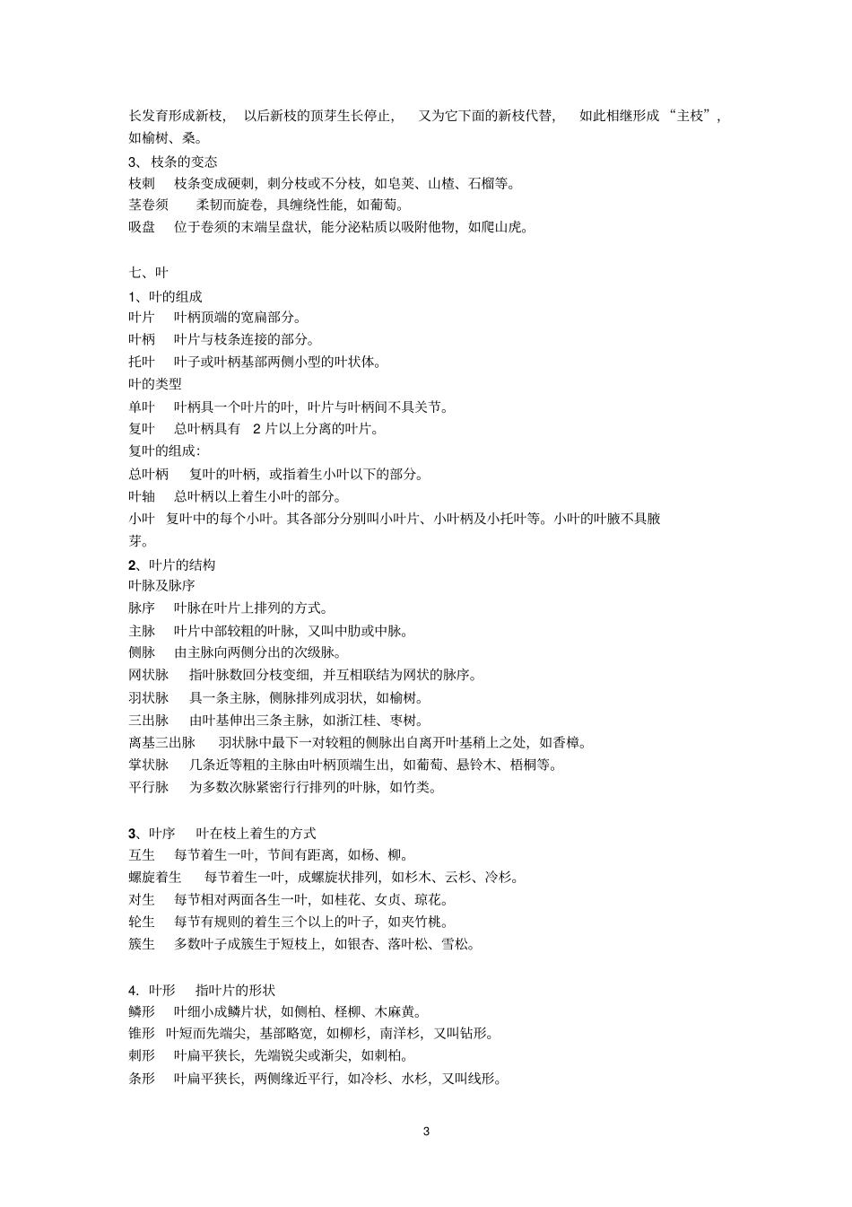 植物形态性状术语分析_第3页