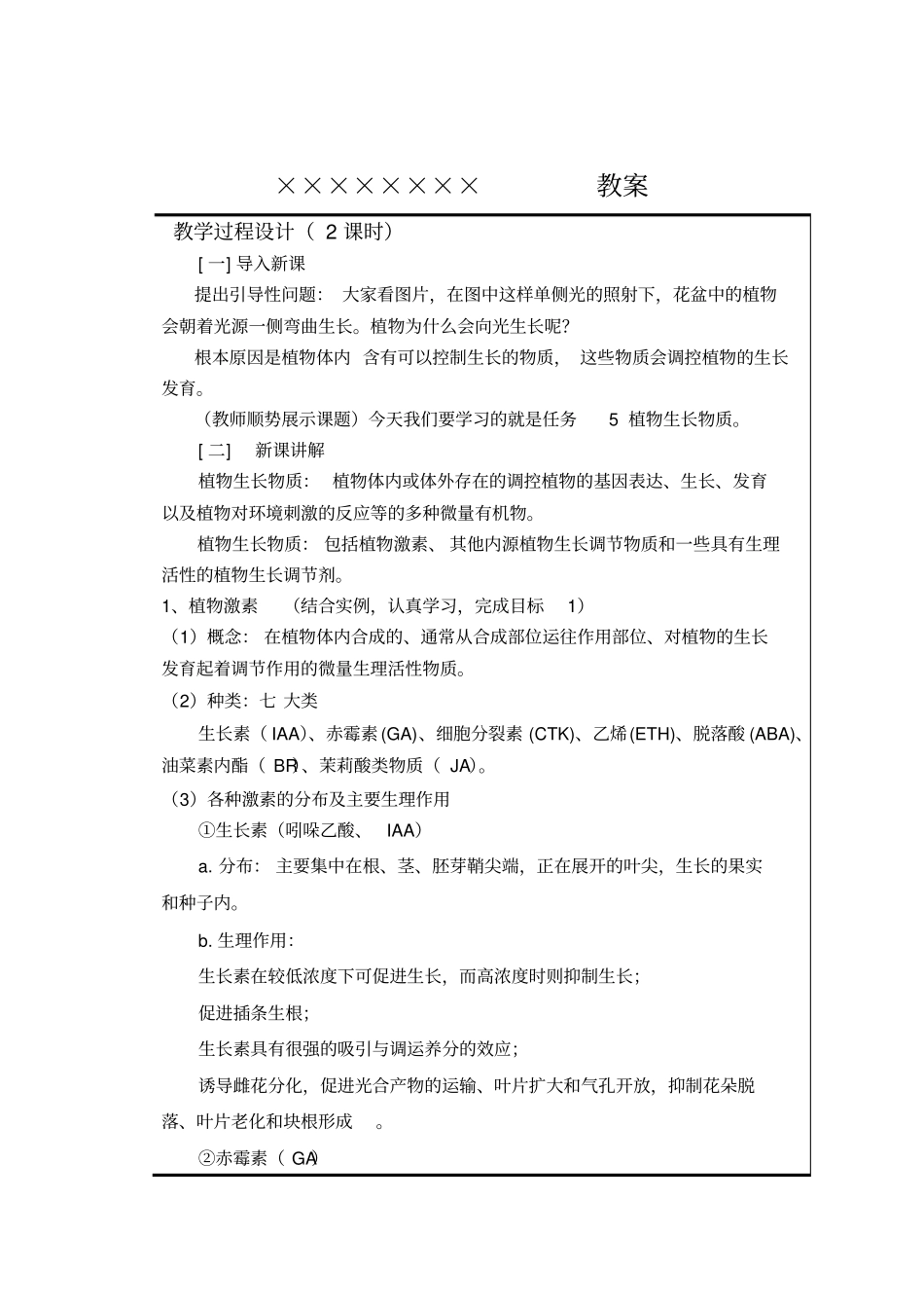植物生产与环境植物生长物质教学案_第2页