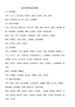 植物设计师南方及北方常用绿化植物讲解