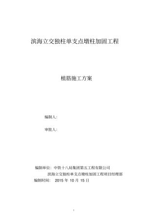 植筋专项施工方案