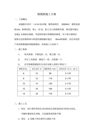 植锚筋施工方案