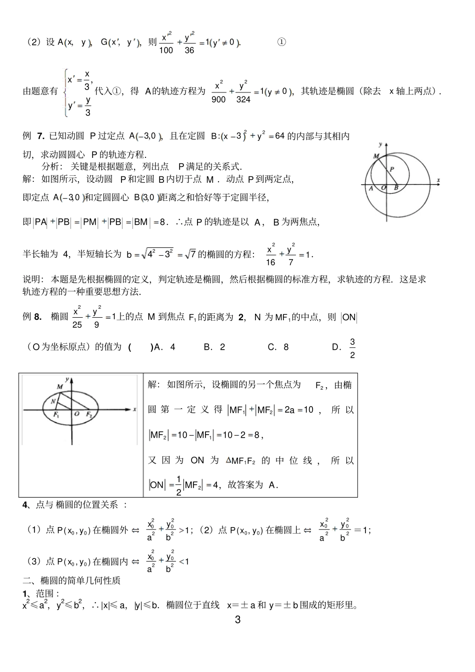 椭圆2016新编知识点完美总结重点讲义资料_第3页