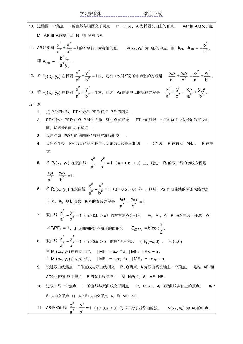 椭圆与双曲线专题_第2页
