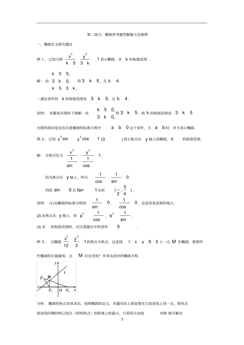 椭圆常考题型汇总及练习_第3页
