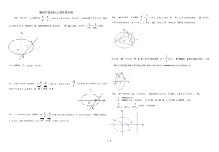 椭圆极坐标方程及其应用