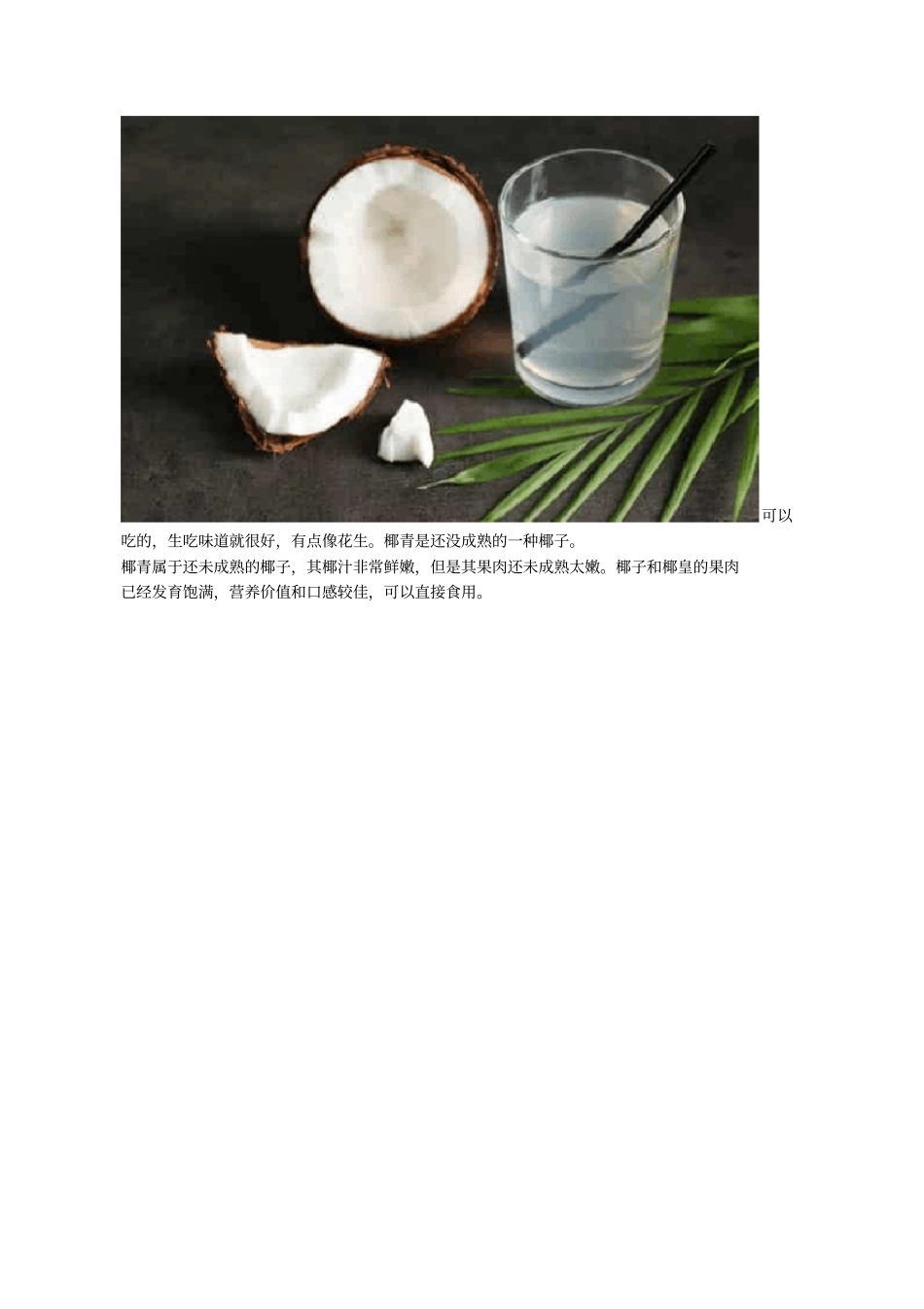 椰青肉能生吃吗_第1页