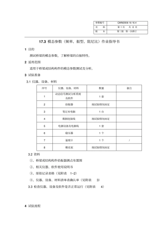 模态参数频率、阻尼比、振型作业指导书讲解