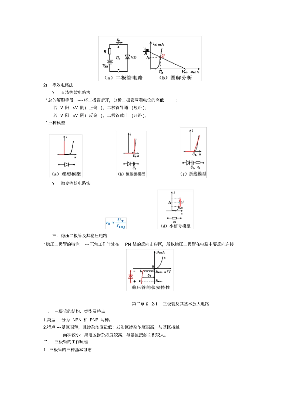 模拟电子技术基础知识点总结_第2页