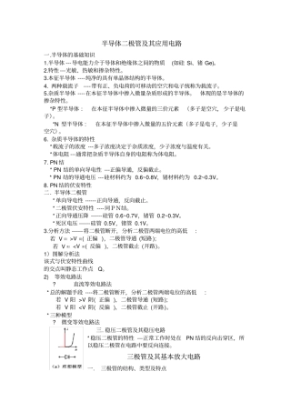 模拟电子技术总结复习