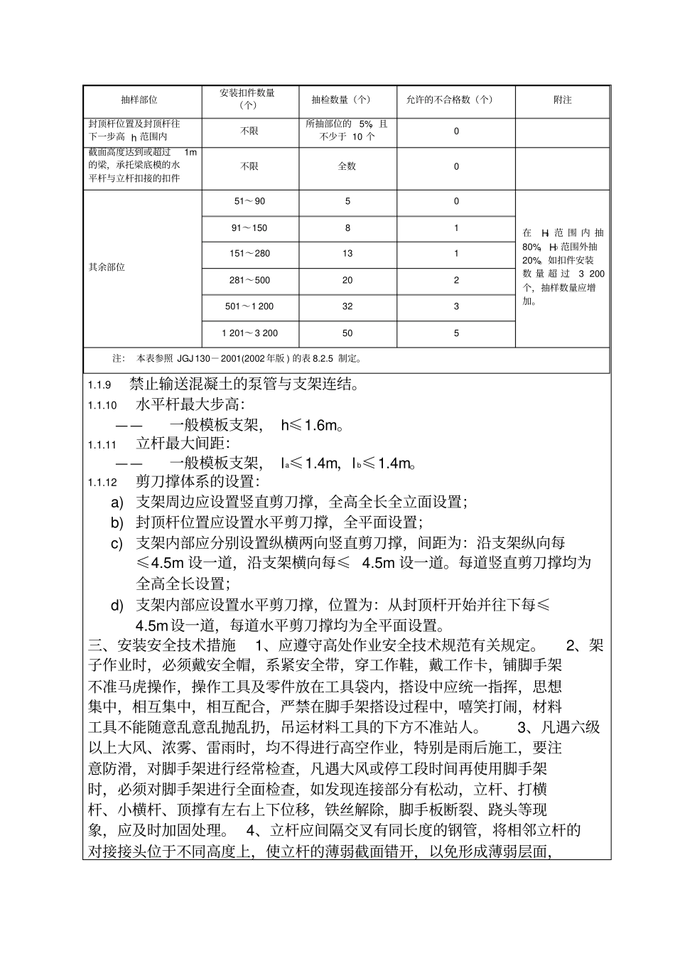 模板支撑架技术交底_第3页