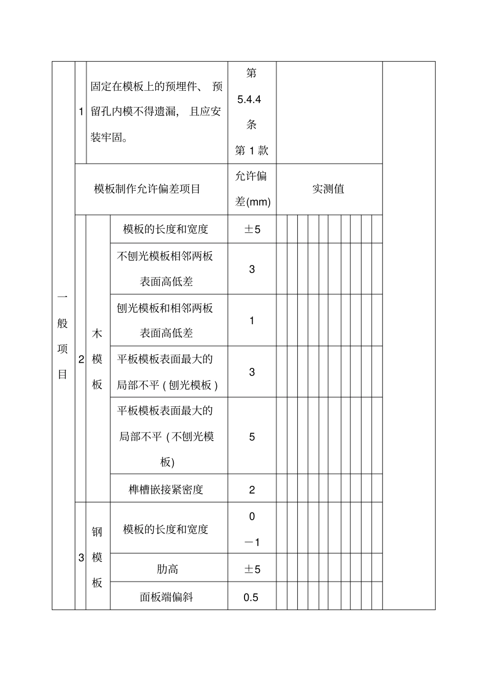 模板支架和拱架检验批质量验收记录_第2页