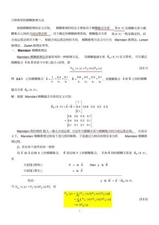 模糊推理方法