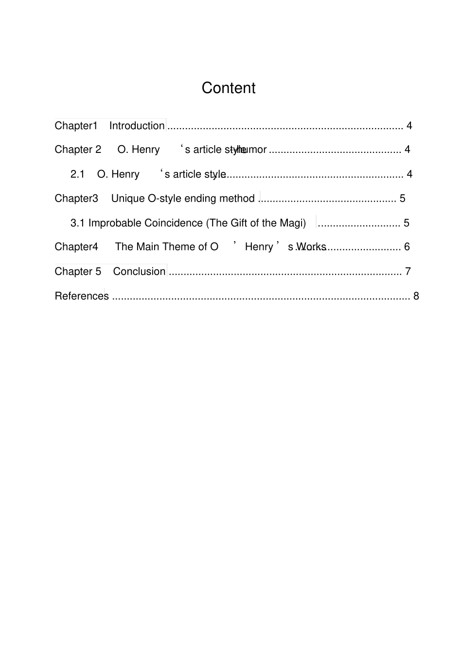 欧亨利作品浅析英语版_第1页