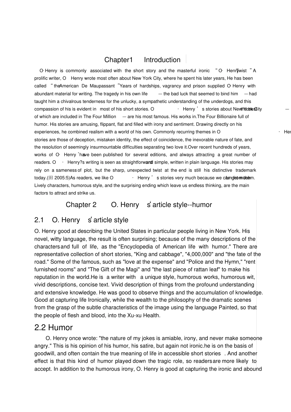 欧亨利作品浅析英语版_第3页