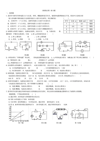 欧姆定律基础练习题附答案