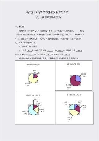 正大投资黑龙江永源畜牧科技有限公司-2007年员工满意度调查报告-16