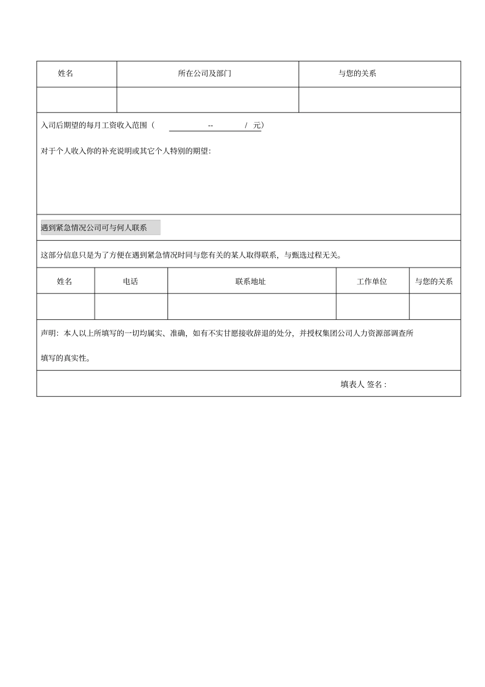 正邦集团xxxx校园招聘应聘登记表_第3页