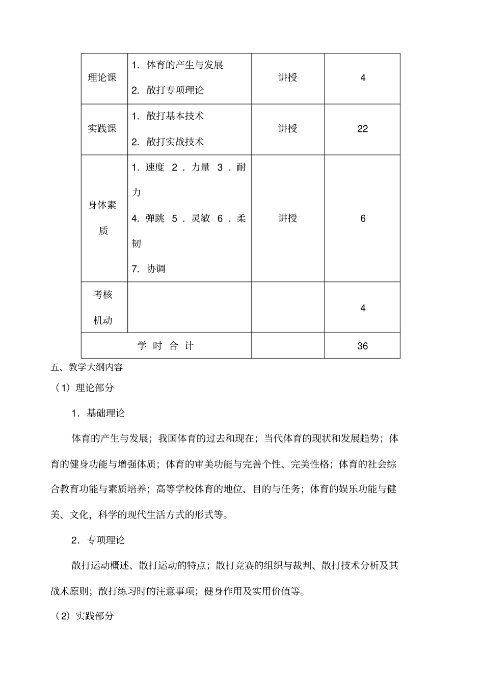 武术散打课程教学大纲_第2页