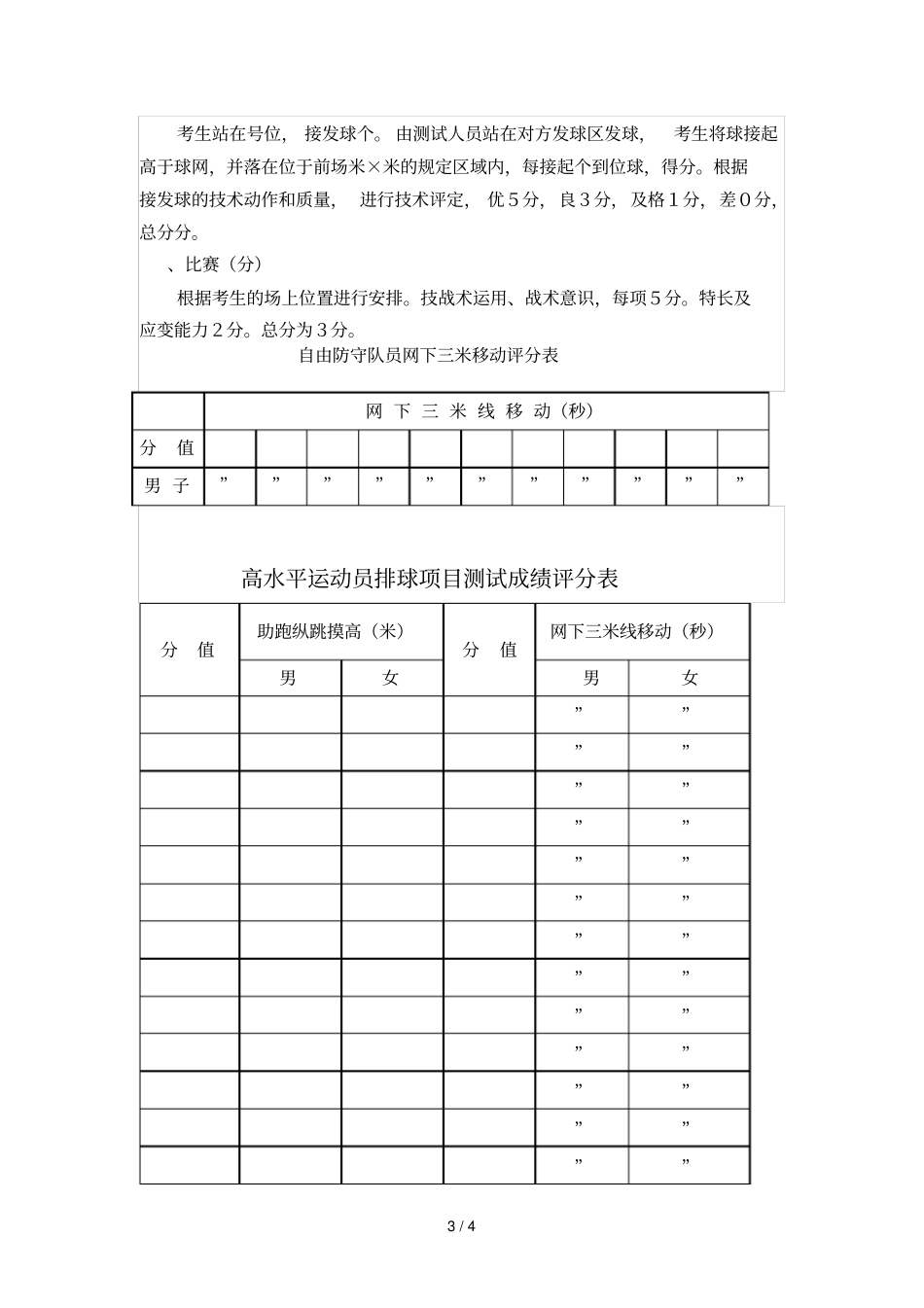 武汉大学高水平运动员测试细则_第3页
