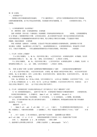 武汉理工大学材料研究与测试方法复习资料