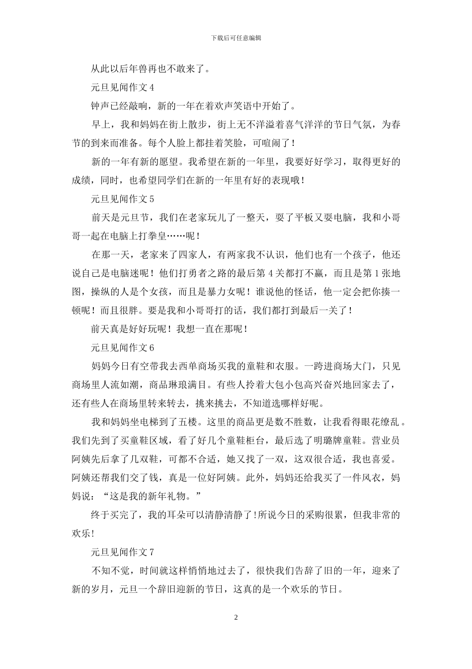 元旦见闻作文_第2页