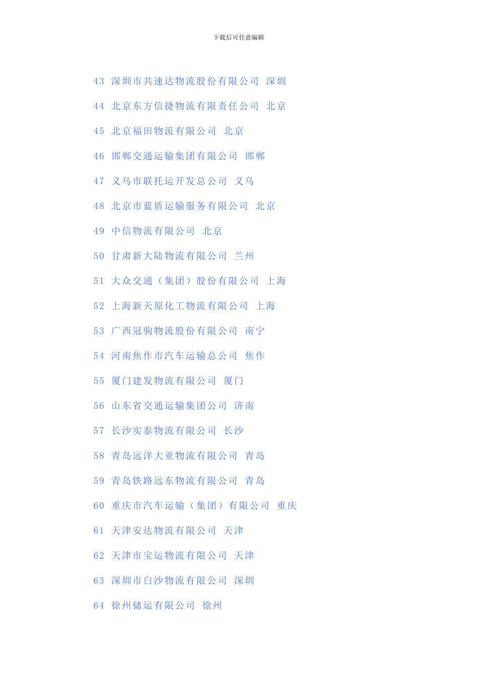 全国物流公司排名_第3页