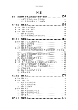 全面预算管理实施方案
