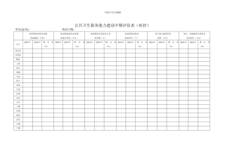 公共卫生服务能力建设中期评估表