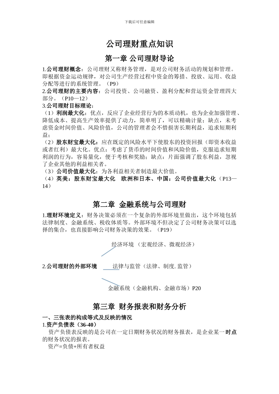 公司理财重点知识_第1页