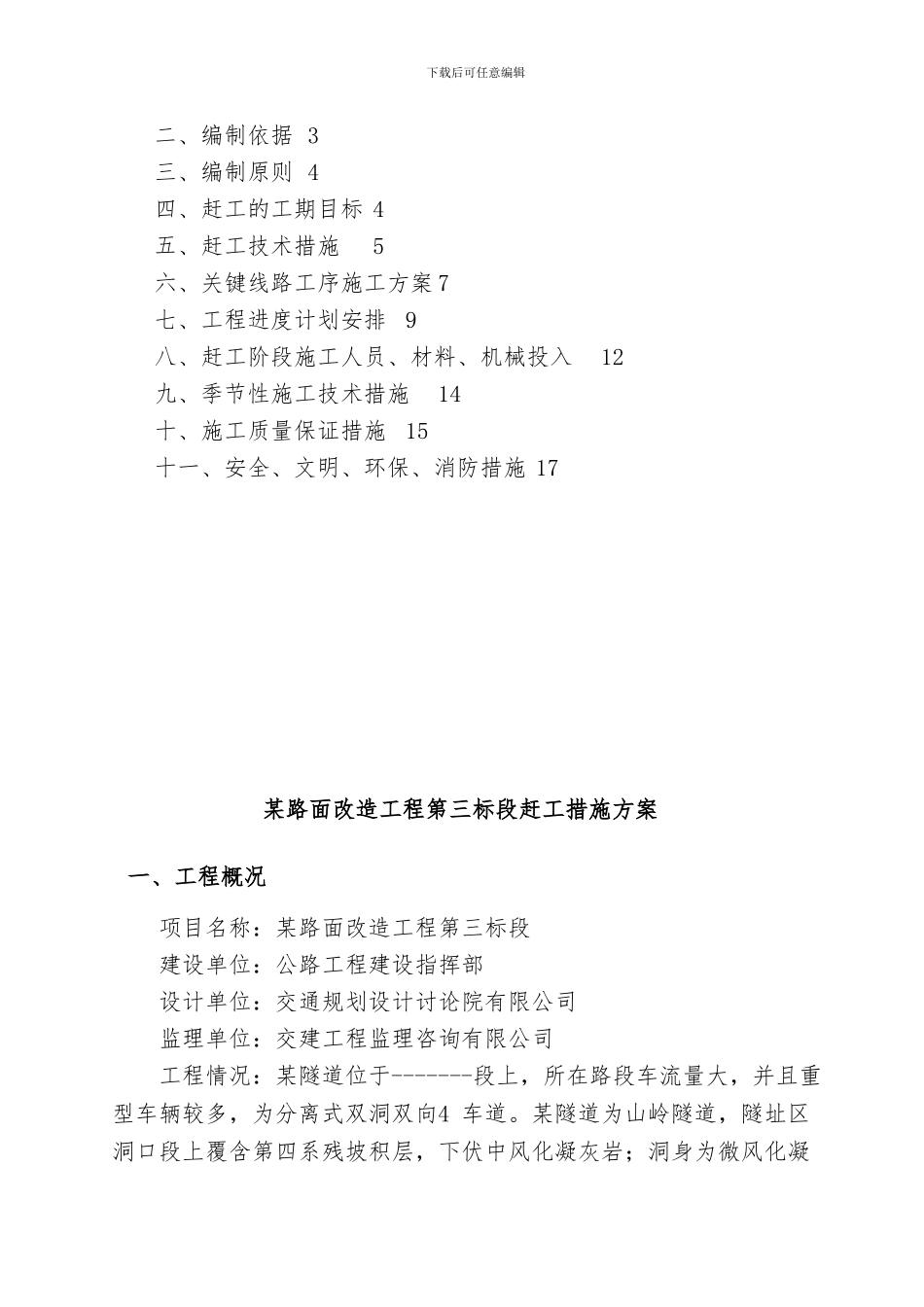 公路隧道赶工措施方案_第2页