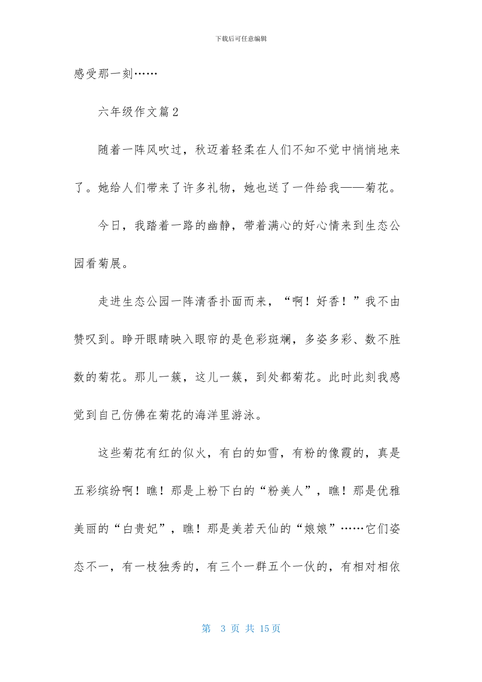 六年级作文汇总七篇_第3页