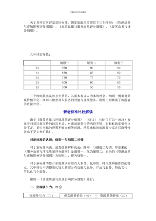 关于具体如何评定景区标准