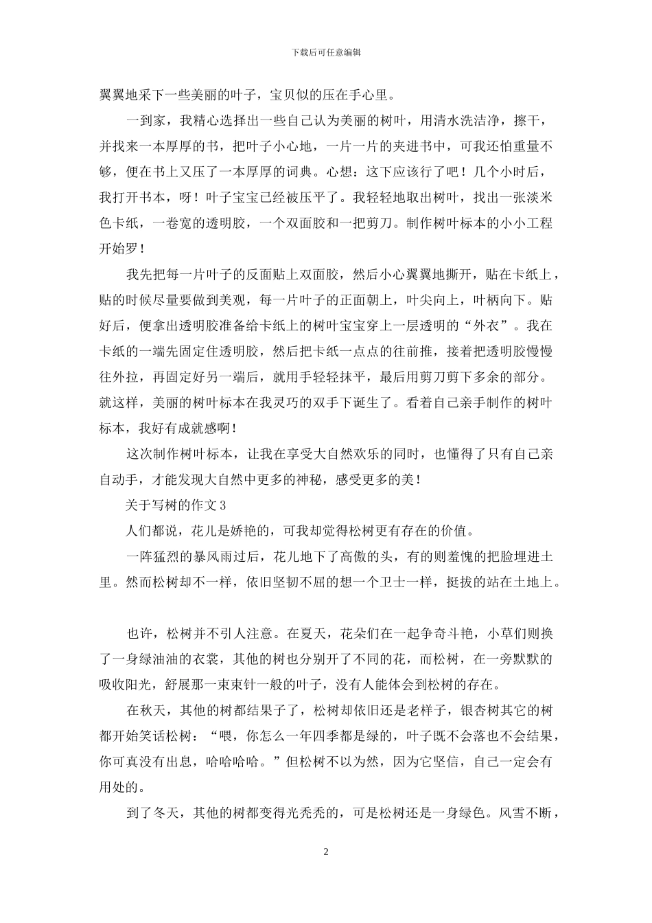 关于写树的作文_第2页